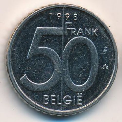 50 франков 1998 год Бельгия. BELGIE