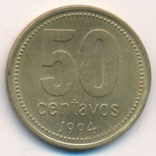 50 сентаво 1994 год. Аргентина
