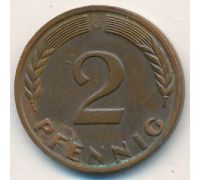 2 пфеннига 1965 ФРГ Германия