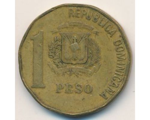 1 песо 1991 год Доминиканская Республика Хуан Пабло Дуарте Доминикана