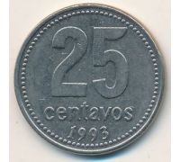 25 сентаво 1993 год Аргентина Медь-никель