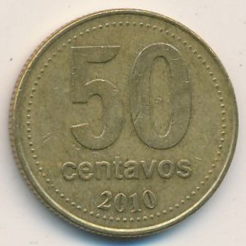 50 сентаво 2010 год. Аргентина