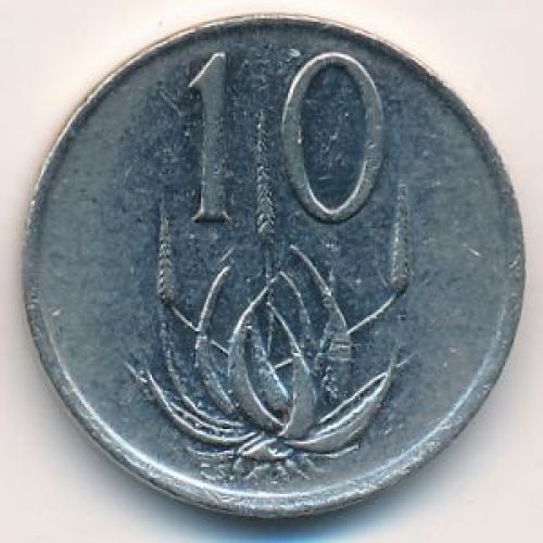 10 центов 1986 год ЮАР. Алоэ