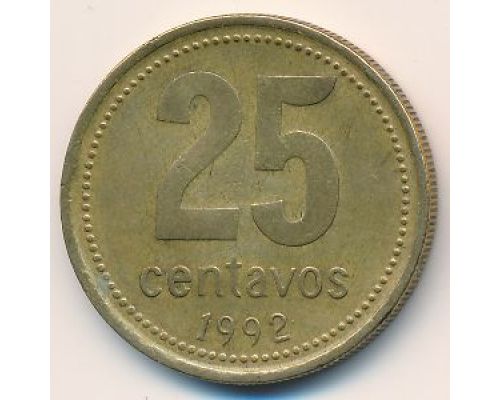 25 сентаво 1992 год Аргентина