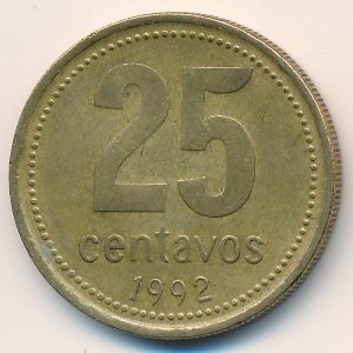 25 сентаво 1992 год. Аргентина