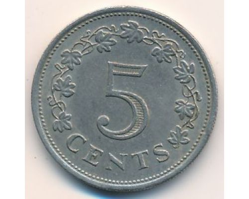 5 центов 1976 год Мальта