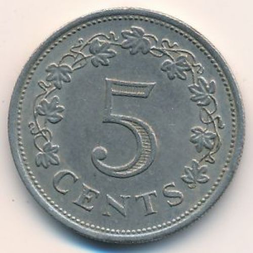 5 центов 1976 год Мальта