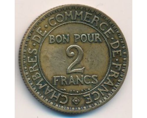 2 франка 1922 год Франция