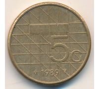 5 гульденов 1989 год Нидерланды