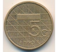 5 гульденов 1990 год Нидерланды