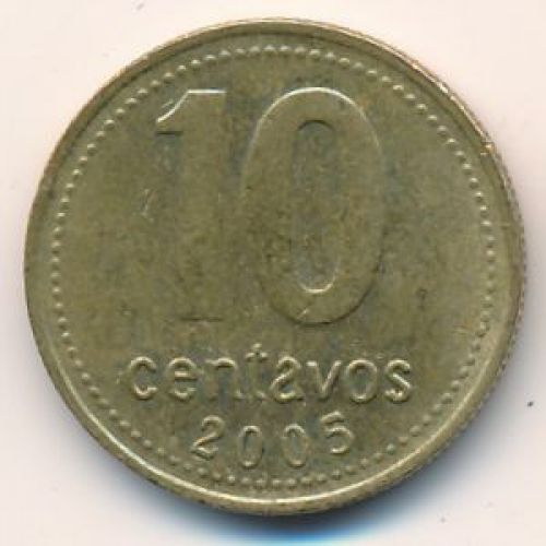 10 сентаво 2005 год. Аргентина