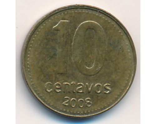 10 сентаво 2008 год Аргентина
