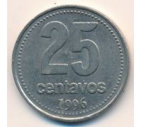 25 сентаво 1996 год Аргентина Медь-никель