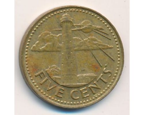 5 центов 1982 год Барбадос