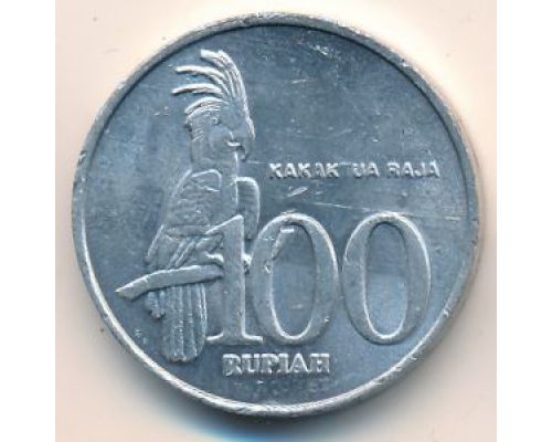 100 рупий 2001 год Индонезия Какаду