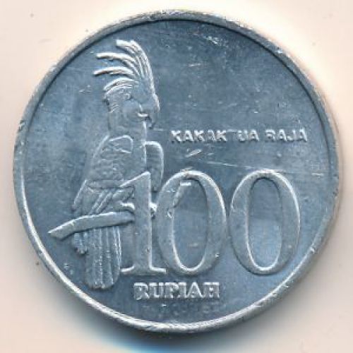 100 рупий 2001 год Индонезия. Какаду