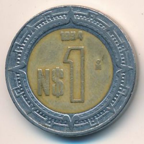 1 новый песо 1994 год. Мексика
