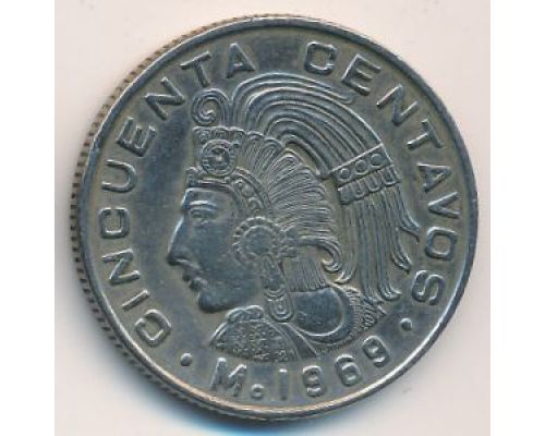 50 сентаво 1969 год Мексика