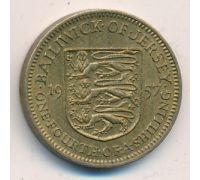 1/4 шиллинга 1957 год Джерси Елизавета II