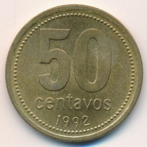 50 сентаво 1992 год. Аргентина