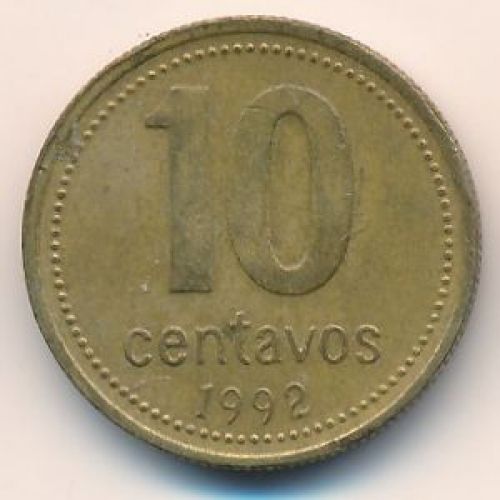 10 сентаво 1992 год. Аргентина
