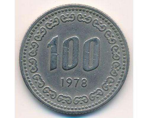 100 вон 1978 год Южная Корея Ли Сун-Син