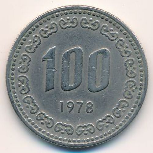 100 вон 1978 год Южная Корея. Ли Сун-Син