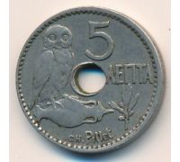 5 лепт 1912 год Греция Сова