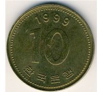 10 вон 1999 год Южная Корея