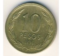 10 песо 1994 года Чили