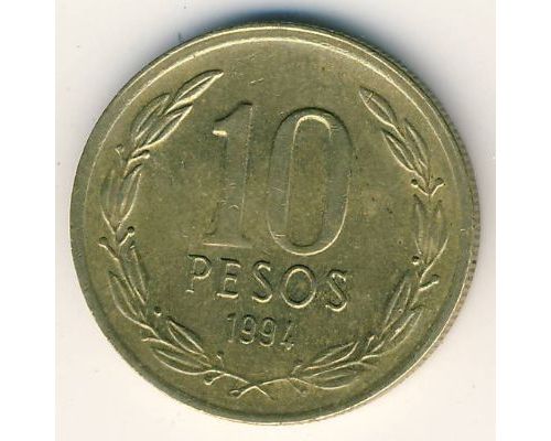 10 песо 1994 года Чили