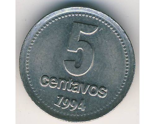 5 сентаво 1994 год Аргентина Медь-никель