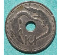1 кина 1975 год Папуа - Новая Гвинея Крокодилы