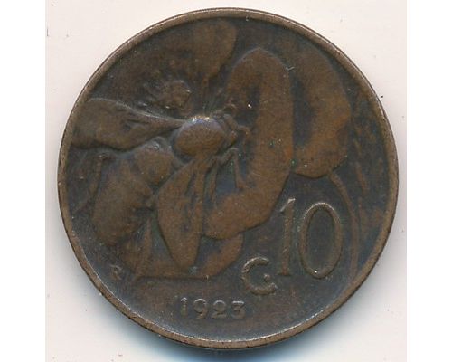 10 чентезимо 1923 года Италия 