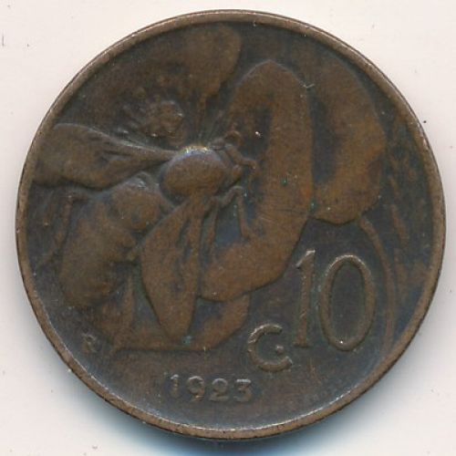 10 чентезимо 1923 года Италия 
