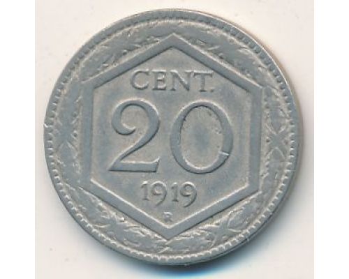 20 чентезимо 1919 года Италия (20 центов)