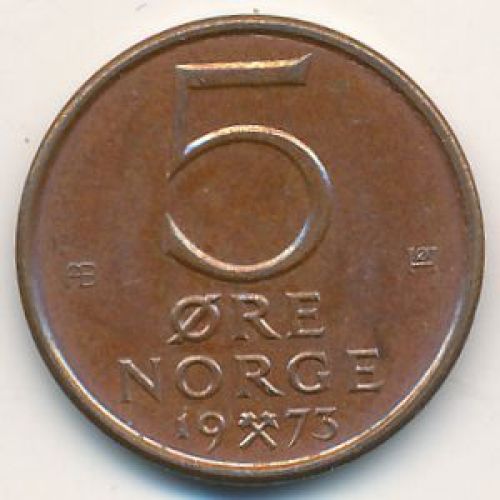 5 эре 1973 год. Норвегия