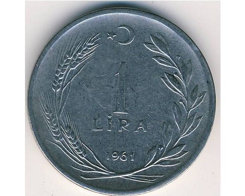 1 лира 1961 год Турция