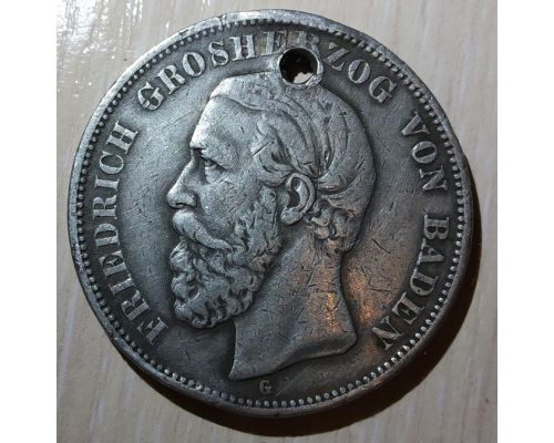 5 марок 1900 год Баден Германская Империя Фридрих I Серебро