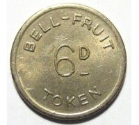 Жетон игральный казино bell fruit token Англия 6d 6 пенсов
