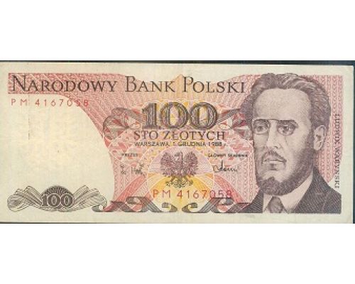 100 злотых 1988 год Польша