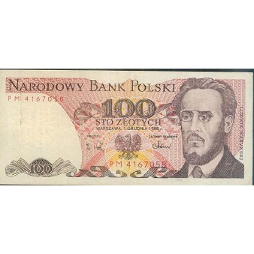 Купюра 100 злотых 1988 год. Польша