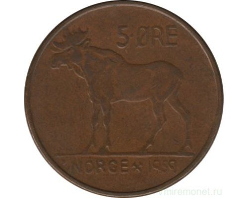 5 эре 1959 год Норвегия Лось