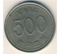 500 вон 1991 год Южная Корея Журавль