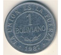 1 боливиано 1987 год Боливия