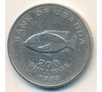 200 шиллингов 1998 год Уганда Цихлиды