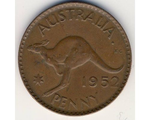 1 пенни 1952 год Австралия (m) Мельбурн