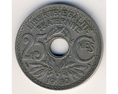 25 сентим 1930 год Франция (сантим)