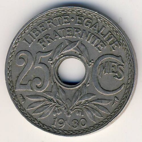 25 сентим 1930 год Франция (сантим)