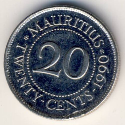 20 центов 1990 год Маврикий. Сивусагур Рамгулам